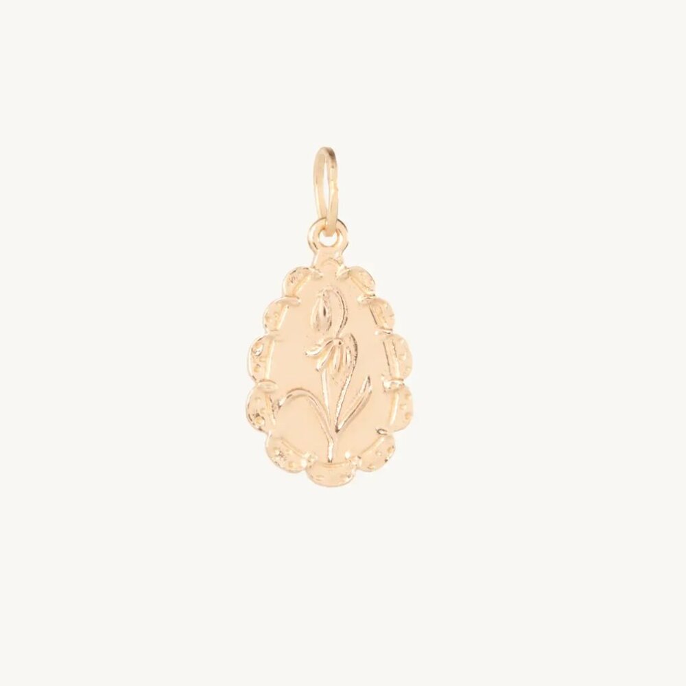 Catbird Snowdrop Poem Charm - January